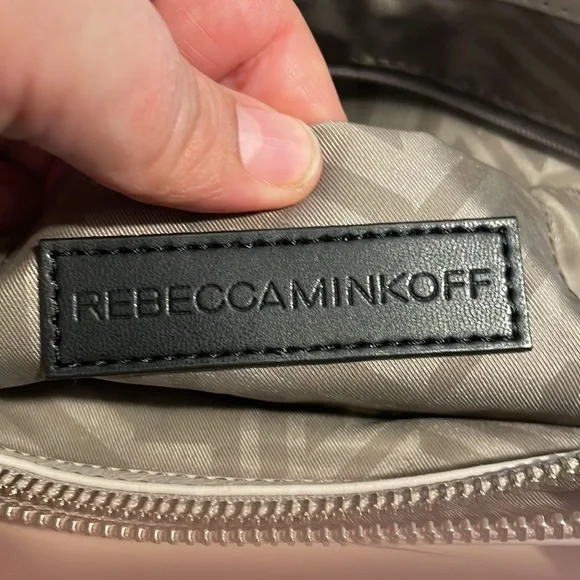 COPY - Rebecca MINKOFF light grey purse w fringe and hardware - Picture 7 of 8